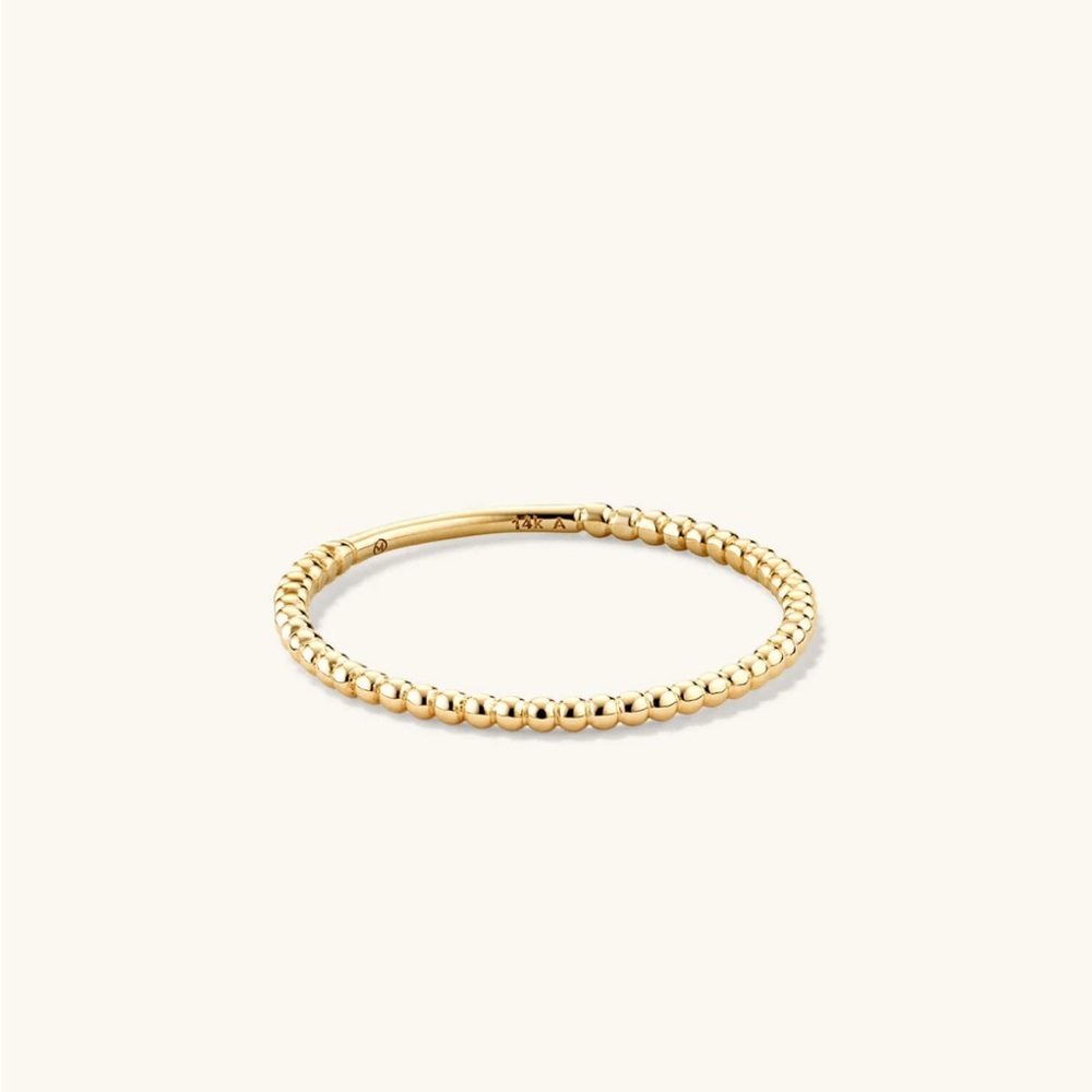 Mejuri ROSE GOLD beaded ring, great condition, women’s size 6